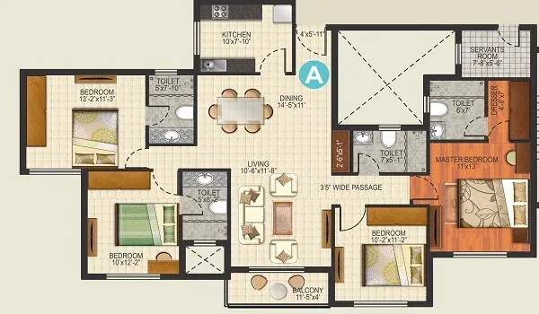 Featured Image of 4 BHK Floor Plan